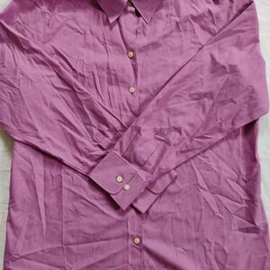 Eddie Bauer Mens Purple Long Sleeve Button Down Dress Shirt Size Tall XL